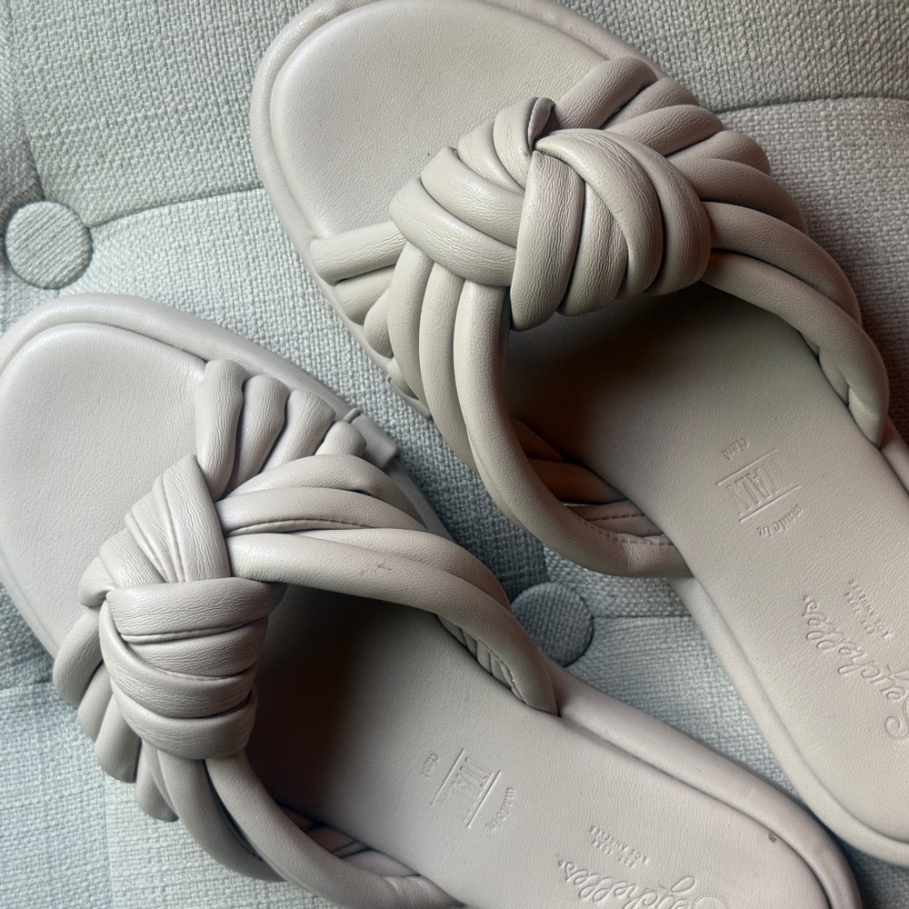 Seychelles Braided Knot Slide Sandals - Light Beige